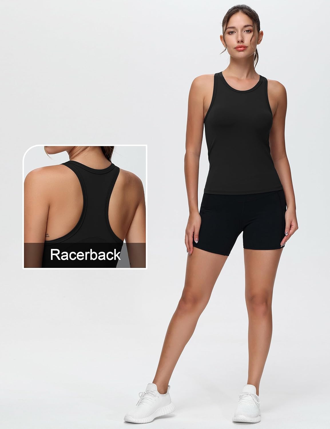 THE GYM PEOPLE Women's Racerback Workout Tank Tops Slim Fit Soft Sleeveless Yoga Shirts - Image 6