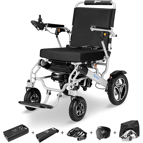 2026 Upgraded Aotedor Electric Wheelchairs for Adults, 35 Mi Long Range with Two Batteries and Dual Brushless Motors, Foldable Power Wheelchair, 330 lbs Capacity Motorized Wheelchair Airline Approved