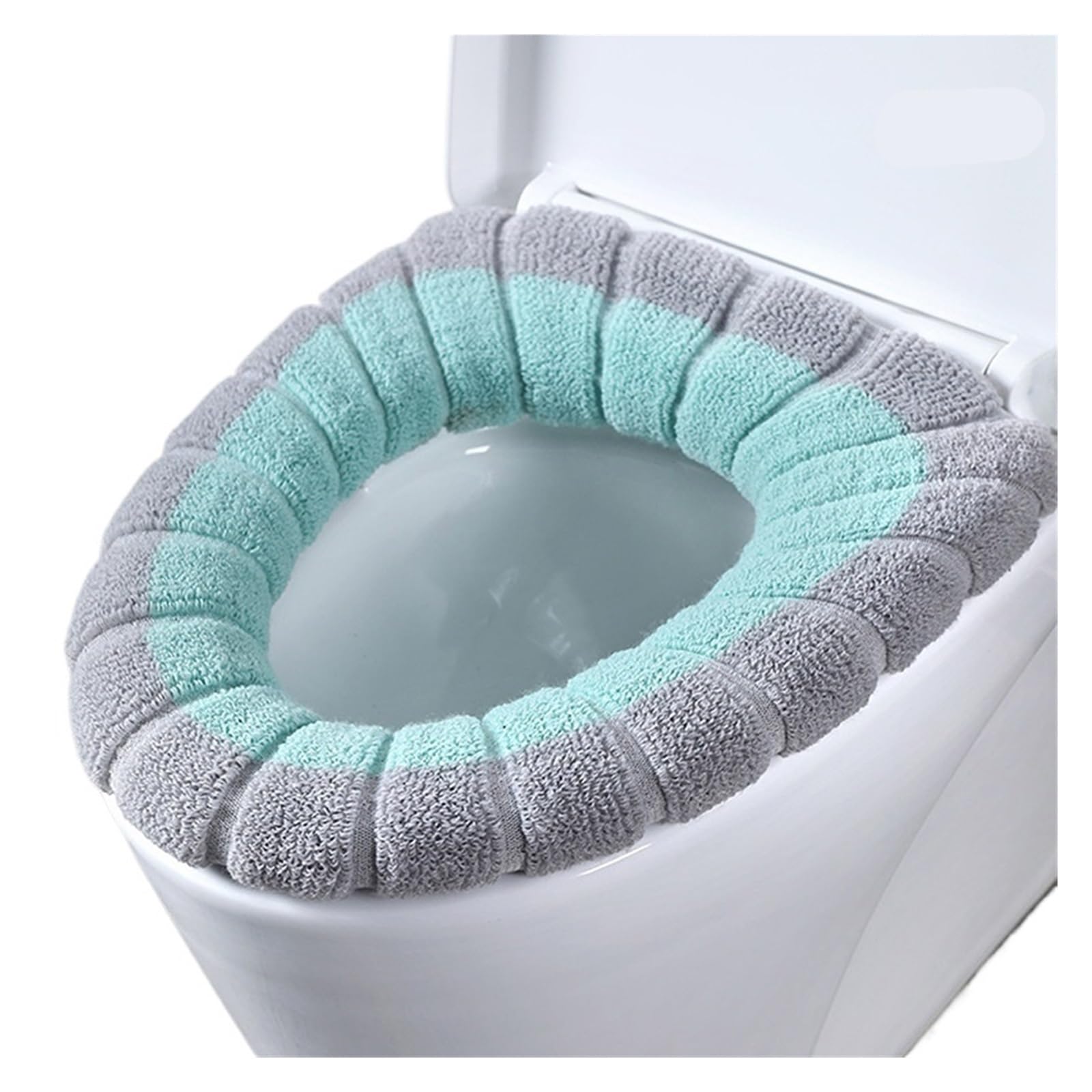MZSKLW Padded Toilet Seat Warm Toilet Seat Cover Mat Bathroom Pad Cushion with Handle Thicker Soft Washable Closestool Warmer Accessories(Color-A4)