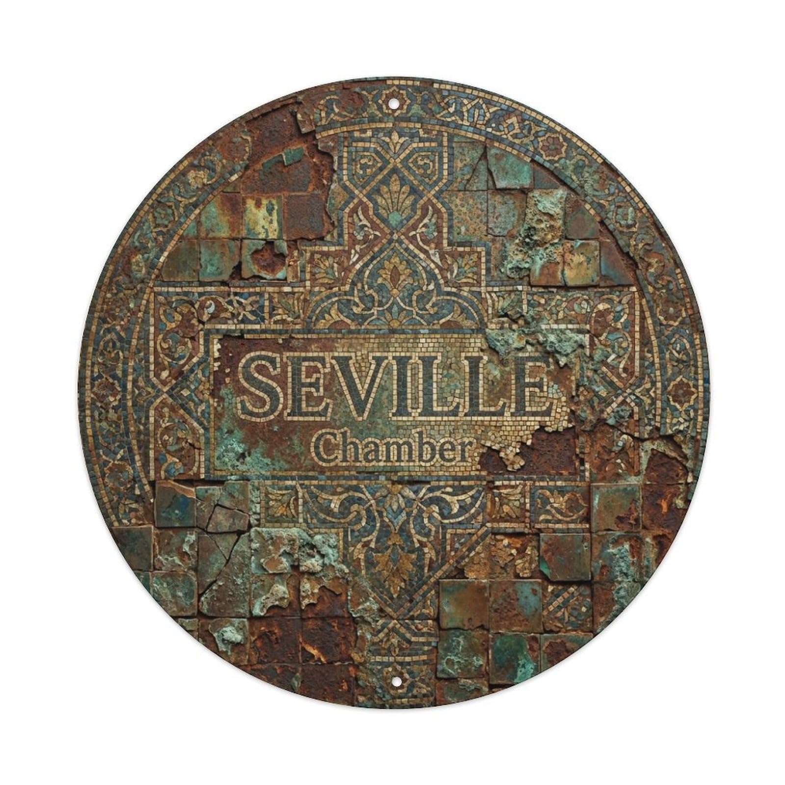 Metal Tin Sign Vintage Travel Seville Spain