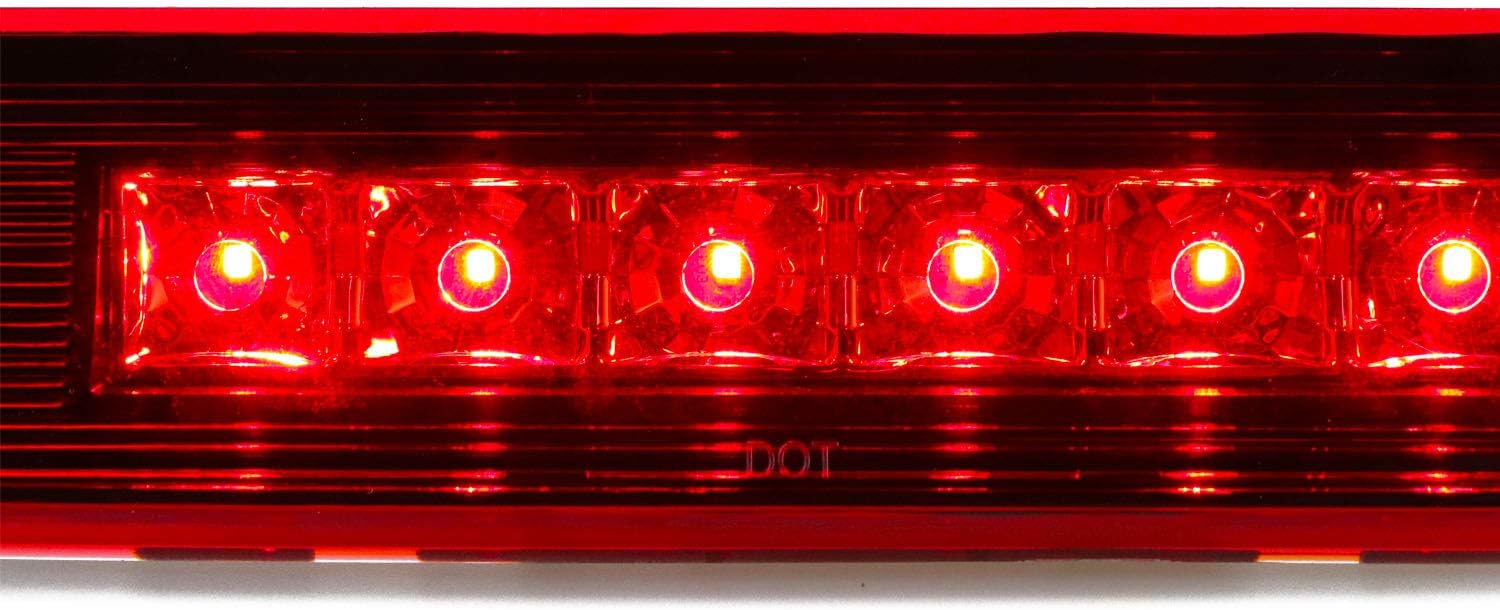 3rd Third Tail Brake Light Lamp LED Light High Mount Stop Light Replacement for 2005-2010 Jeep Grand Cherokee Tail Brake Cargo Light (Red Lens)