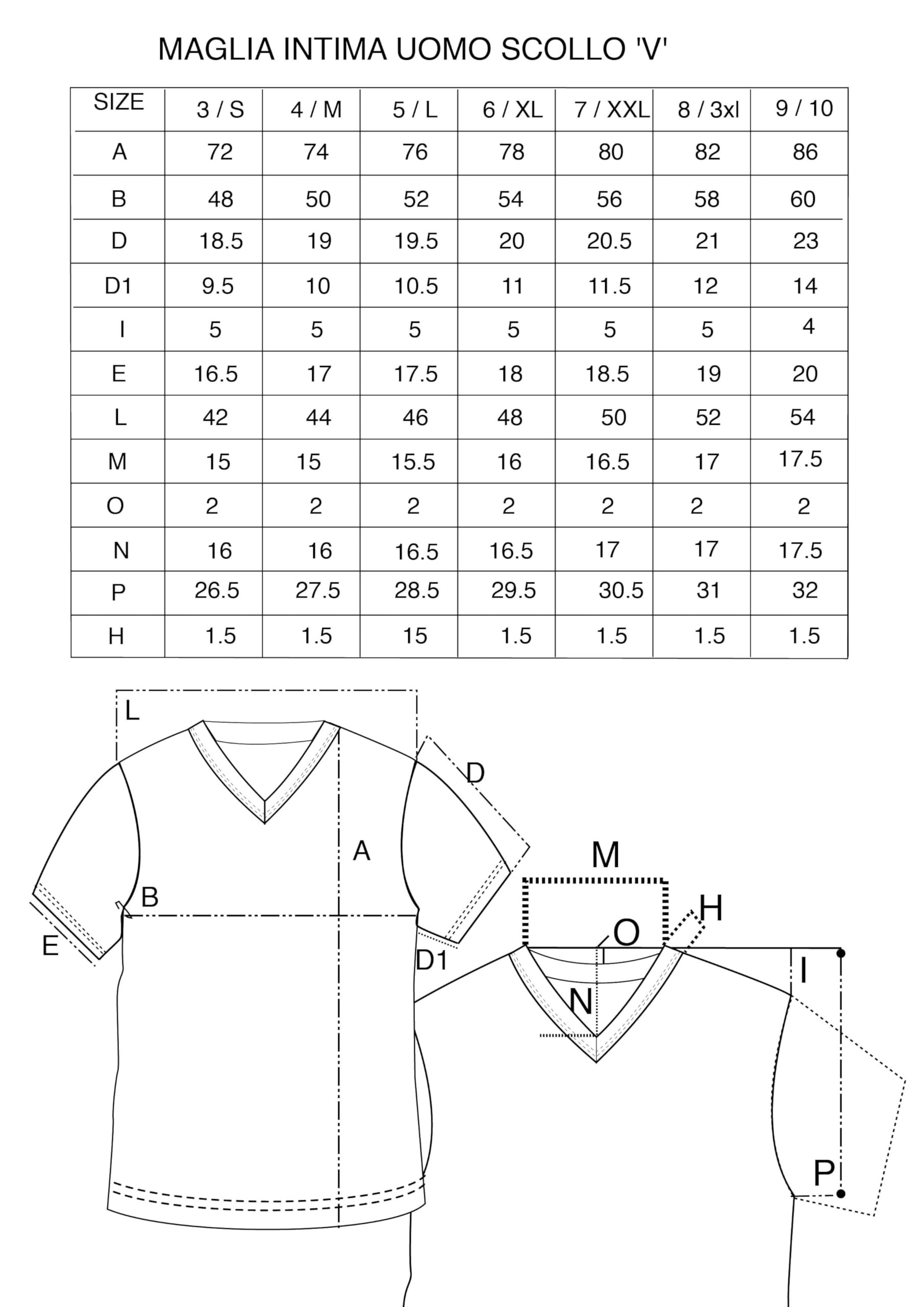 5/12 T-shirt pour homme en pur 100 % coton peigné fabriqué en Italie de qualité respirant col en V et col rond