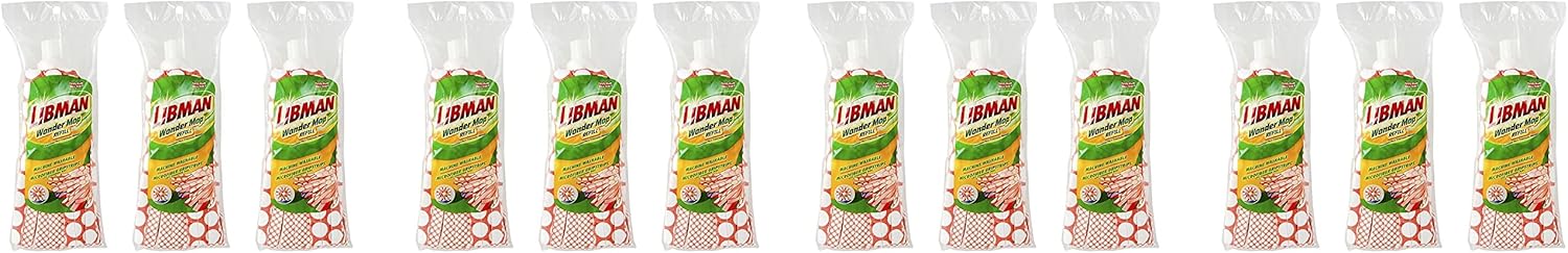 Libman Wonder Refill Pack – for Powerful Cleanup – Three Absorbent Wet Mop Replacement Heads for Hardwood, Tile, Vinyl. Machine Washable, 11.5 Inch, Red & White: Wall Art