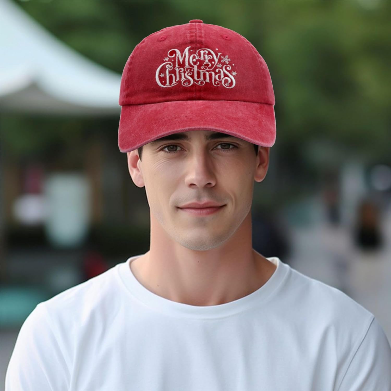 Waldeal Christmas Hat, Adjustable Embroidered Washed Merry Christmas Baseball Cap for Men Women Xmas Holiday Party - Image 6