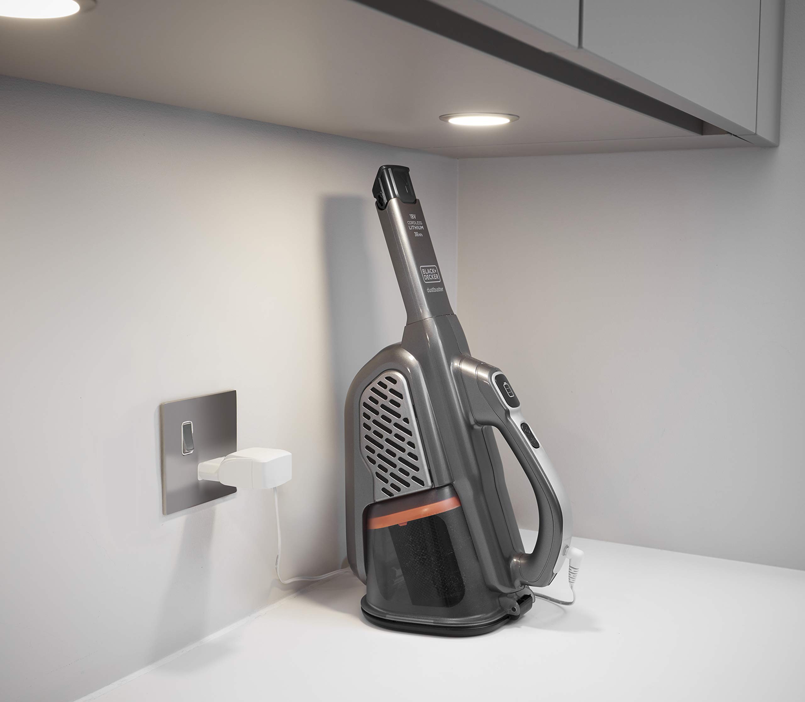 Black & Decker, Odkurzacz ręczny akumulatorowy Dustbuster 18V / 2.0Ah (36 Wh), akumulator litowo-jonowy, BHHV520JF