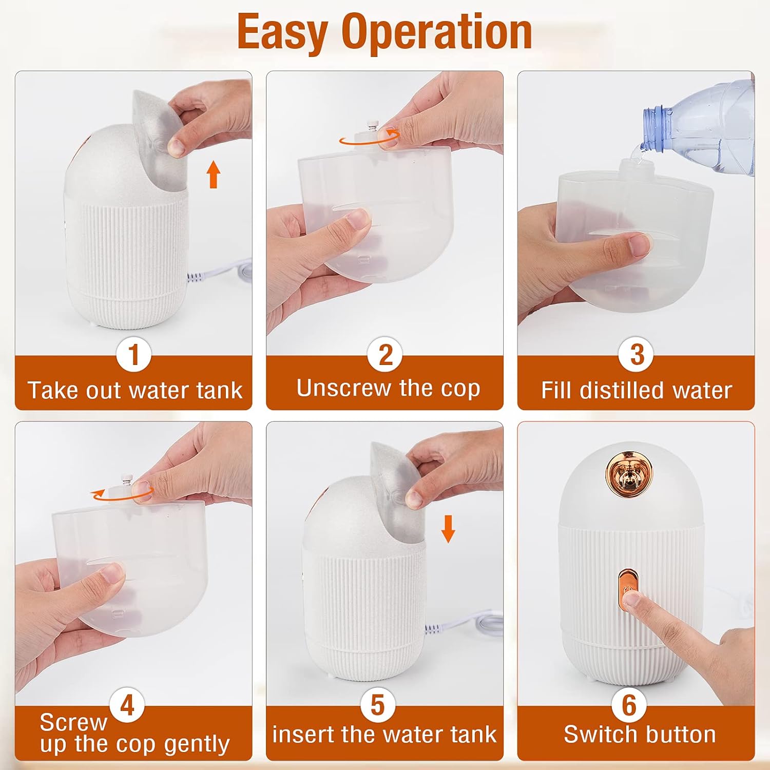 Facial Steamer, Rejuvenate Moisturizing Cleansing Pores for Women, Warm Mist Nano Ionic face Steamer for Facial with Skin Cleansing with Home and Office (180ml) : Beauty & Personal Care