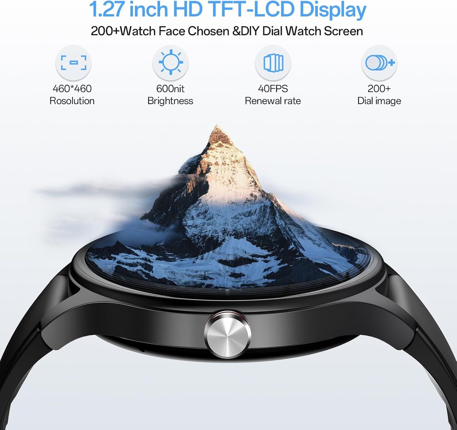 Woneligo Smart Watches for Men,1.57" HD Touchscreen with Bluetooth Calls (Make/Answer),110+ Sport Modes IP68 Waterproof Fitness Tracker with Heart Rate/Sp02/Sleep Monitor(Black, 1.57)