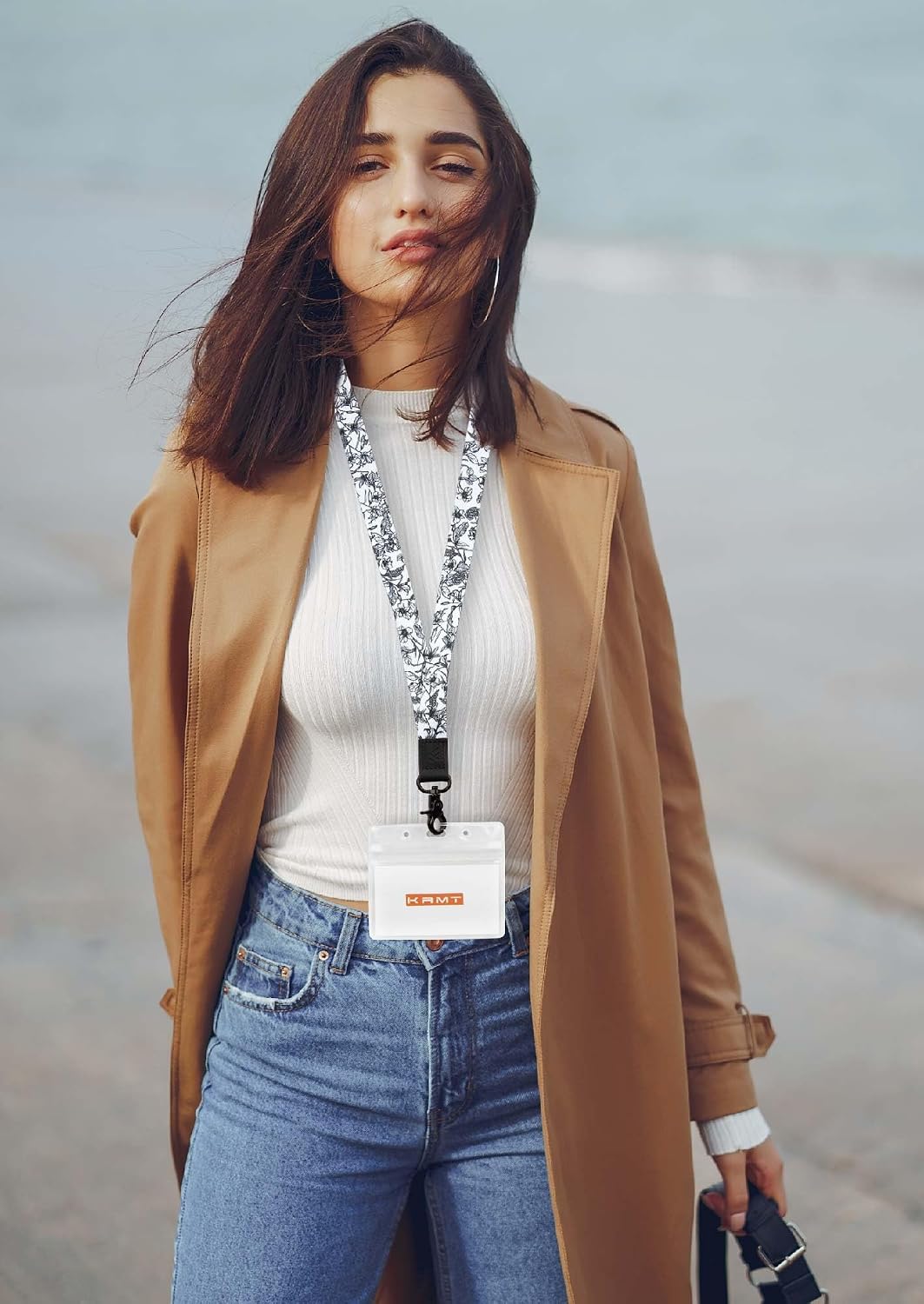 Lanyard ID Badge, Key & Teacher Lanyard - Cute & Cool Design for Women, Office, Cruise Ship, Staff, Students - Detachable Keyring for ID Card, Car Key, Name Tag, Credit Cards, Wallet, Phones (Black) image 2