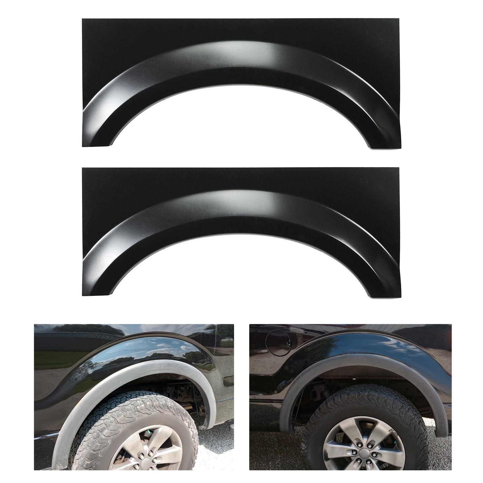 Photo 1 of HECASA Bed Wheel Arch Rust Repair Patch Replacement Panel Pair Compatible with 1999-2007 Ford F250 F350 F450 F550 Pickup Trunk