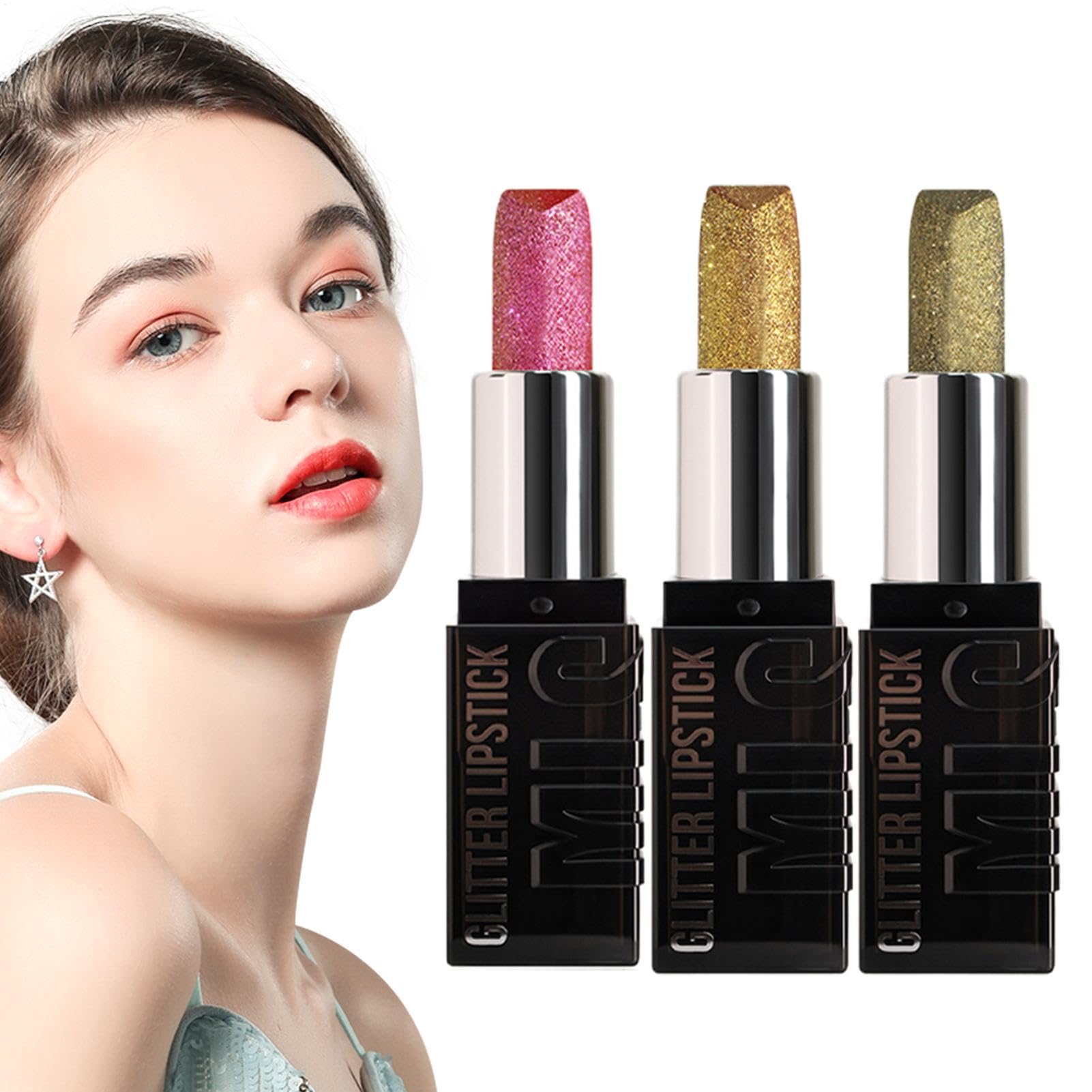 MATRYX リップグロス 3本セット Amazon | シマーリップスティックセット、グリッターリップスティック