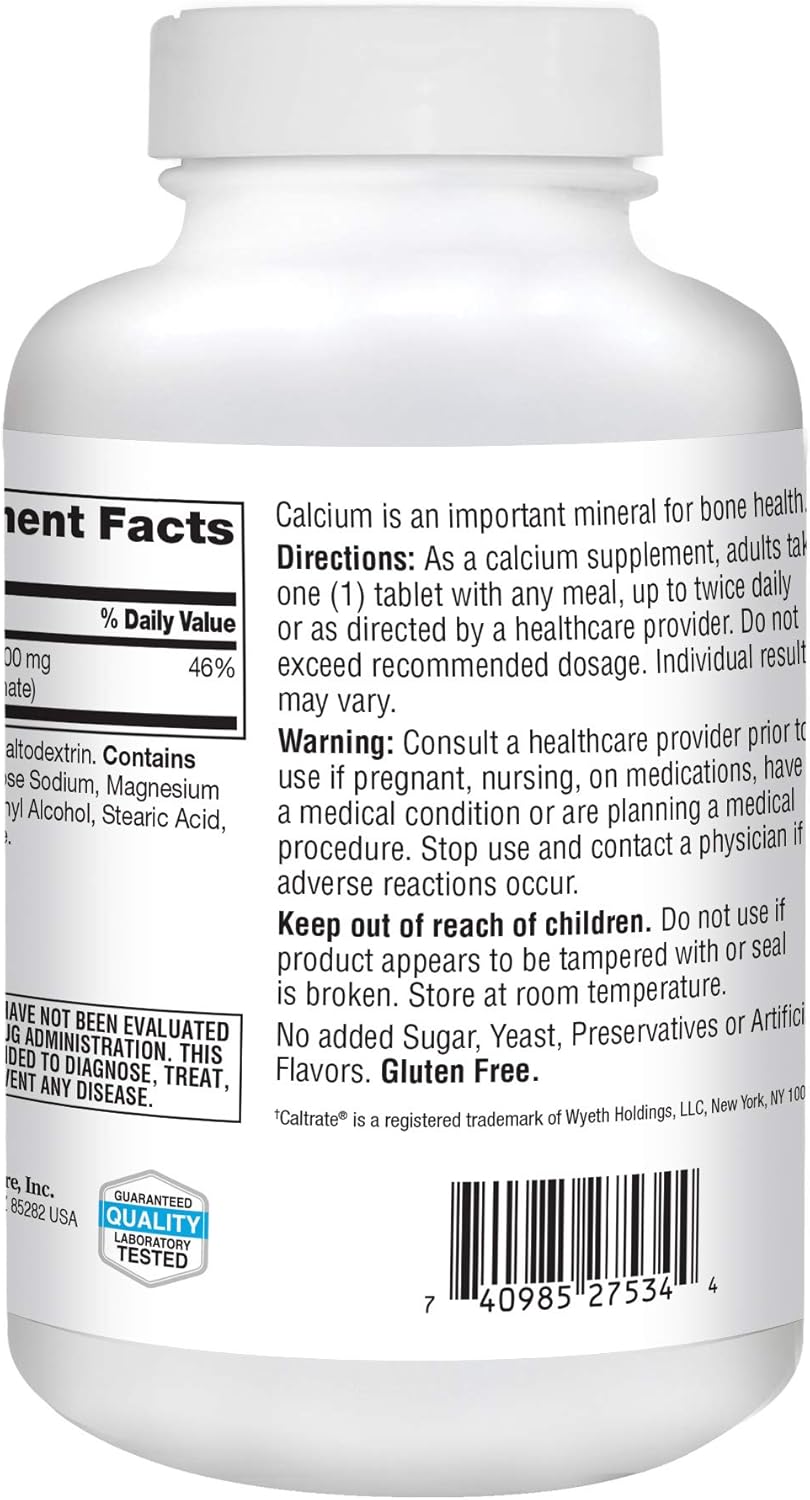 21st Century Calcium Supplement, 600 mg, 400 Count : Health & Household