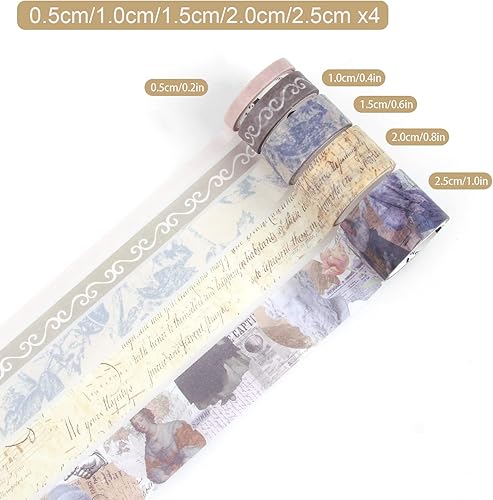 Miniatura 2 de Dizdkizd - Juego de 20 rollos de cinta adhesiva japonesa estampado vibrante para manualidades diario de recuerdos agendas álbumes de recortes y