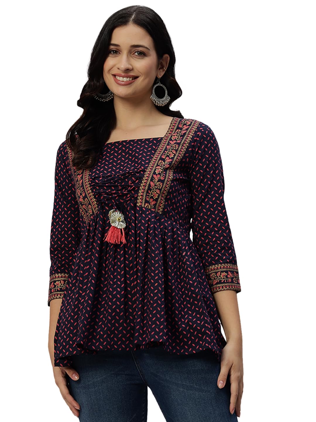 kbz Womens Cotton Printed Regular Top-picture-37