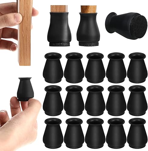64 protectores de suelo de silicona negra para patas de silla con parte inferior de fieltro para evitar que el sofá se deslice, almohadilla de disponible en Yaxa Colombia