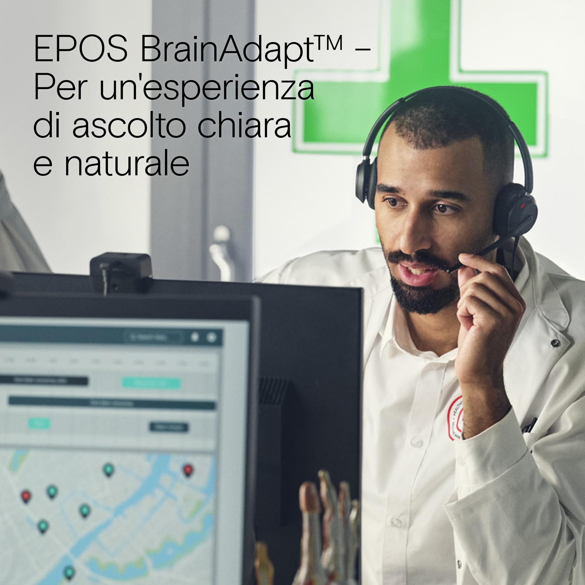 EPOS IMPACT 760T Cuffie con Cavo per PC, Doppio Padiglione, Microfono Noise-Cancelling, Certificato Teams, USB-C e USB-A, Controlli In-Line, Super Wideband Audio, Comode per Lavoro e Smart Working