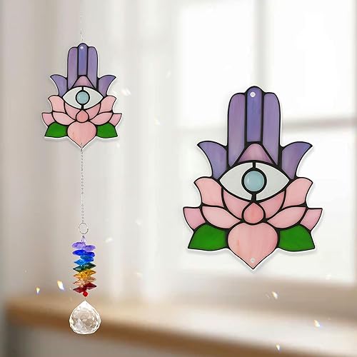 Miniatura 19 de Atrapasoles de adorno de 2 capas – Ojo malvado azul – Regalos de protección de buena suerte – Amuleto protector de cumpleaños para mujeres y hombres