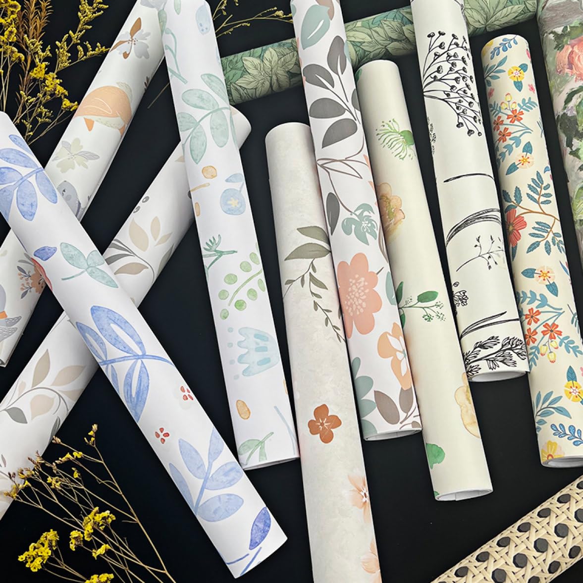 花柄 リメイクシートのおすすめ商品とおしゃれな実例 ｜ RoomClip（ルームクリップ） VALER 壁紙シール 花柄 シール 地中海風ウォールステッカー 88cm*3m リメイクシート はがせる おしゃれ カッティングシ