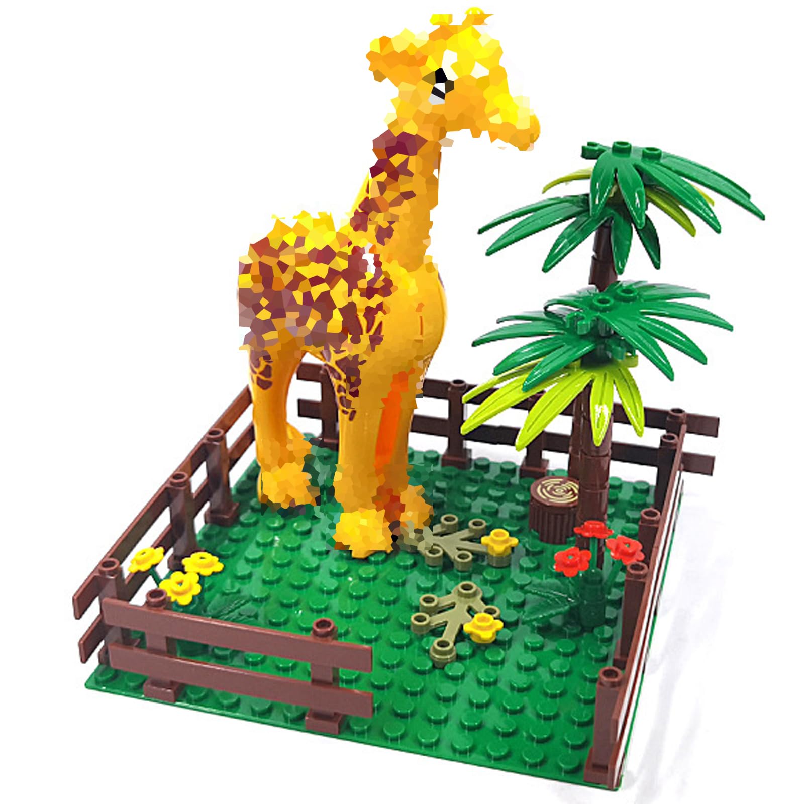 Amazon.com: TNDCKP Zoo Animals Building Block Set for Farm Play