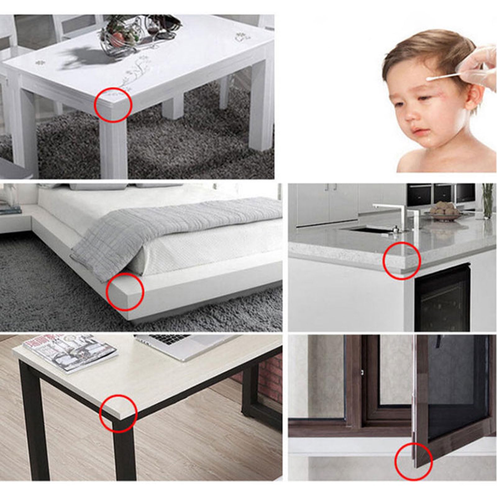 Paraspigoli In Silicone Trasparente Per Mobili, 8 Pezzi, Protezione Bambini Antiurto, Con Nastro 3M