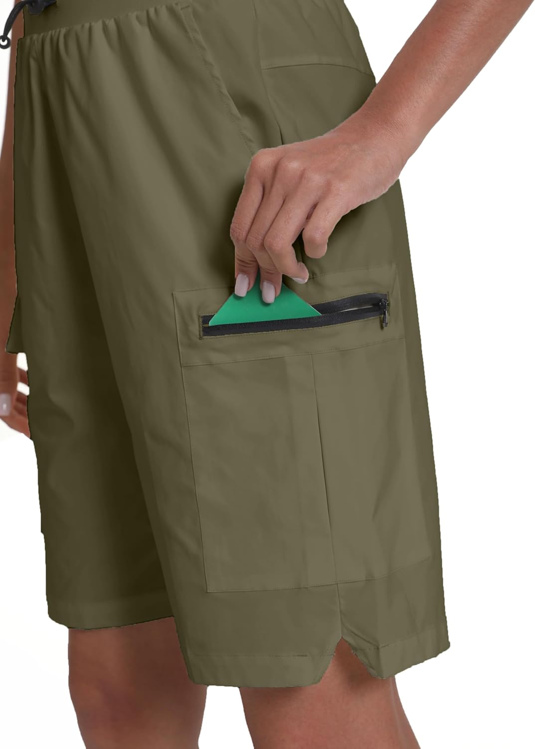 Rrosseyz Women's Hiking Cargo Shorts with Pockets Quick Dry Athletic Gym for Women Exercise Lounge - Image 5