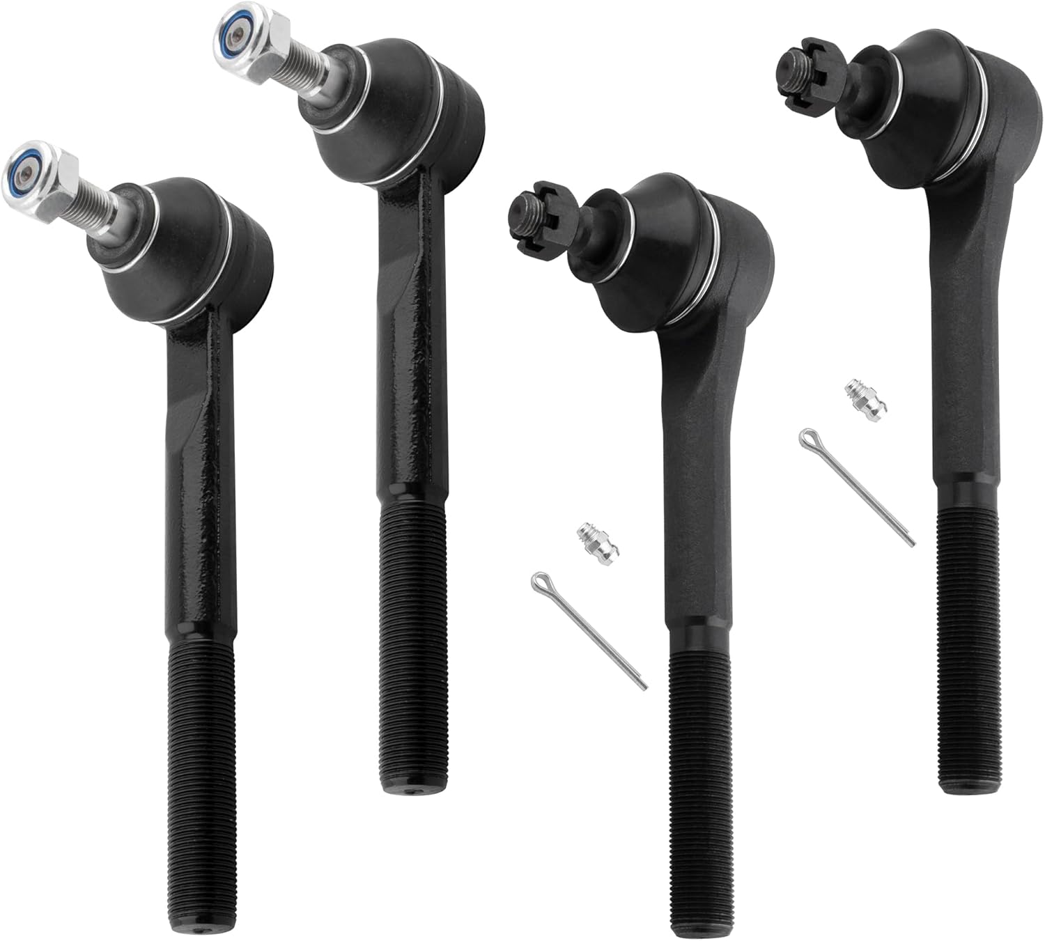 BOXI 4pc Inner Outer Tie Rod Ends Fit for Chevrolet for GMC K1500 K2500 K3500 1988-1999 | for Chevy Tahoe 1995-2000 | for GMC Yukon 1992-2000 | Escalade 1999-2000 | Blazer 1992-1994 | ES2836 ES2838