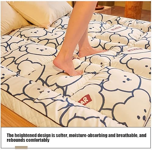 Miniatura 3 de CHAOMIN Colchón de futón grueso tatami, tapete de piso de futón japonés, almohadilla plegable enrollable, portátil, camping, dormitorio, invitados,