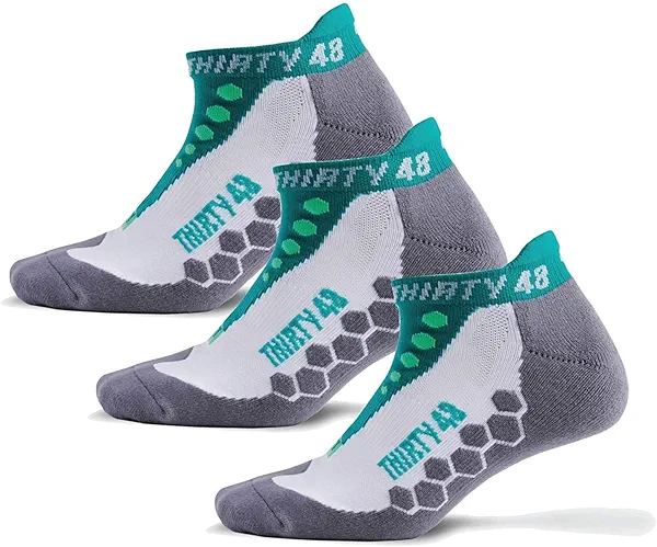 Thirty48 Running Socks for Men and Women Features Coolmax Fabric That Keeps Feet Cool & Dry - 1 Pair or 3 Pairs