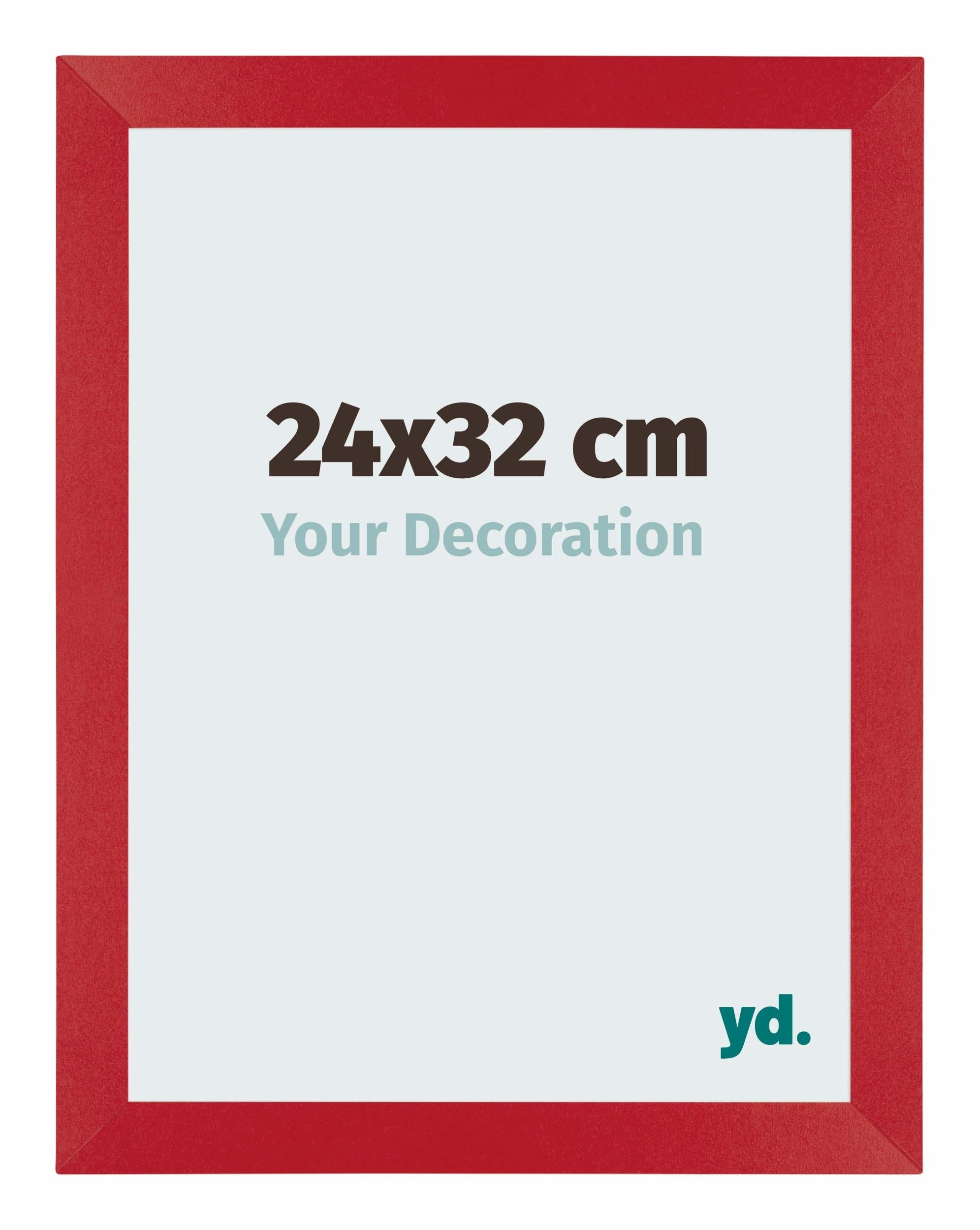 Your Decoration - Picture Frame 24x32 cm - Red - Decorative Wall Frame in MDF with Antireflection - Frame 24x32 - Mura