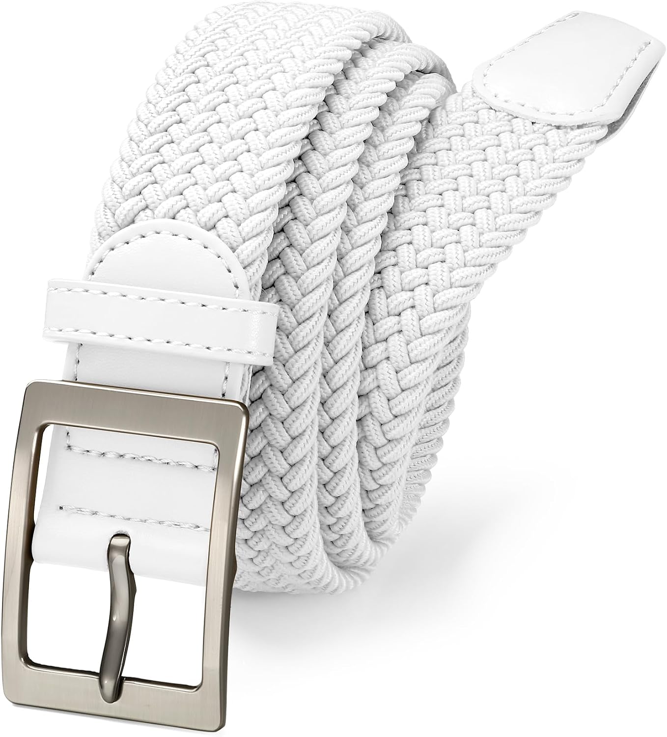 VONMELLI Mens Stretch Braided Belt, Elastic Golf Belt for Men 1 3/8" Casual Woven Belts for Jeans Pants