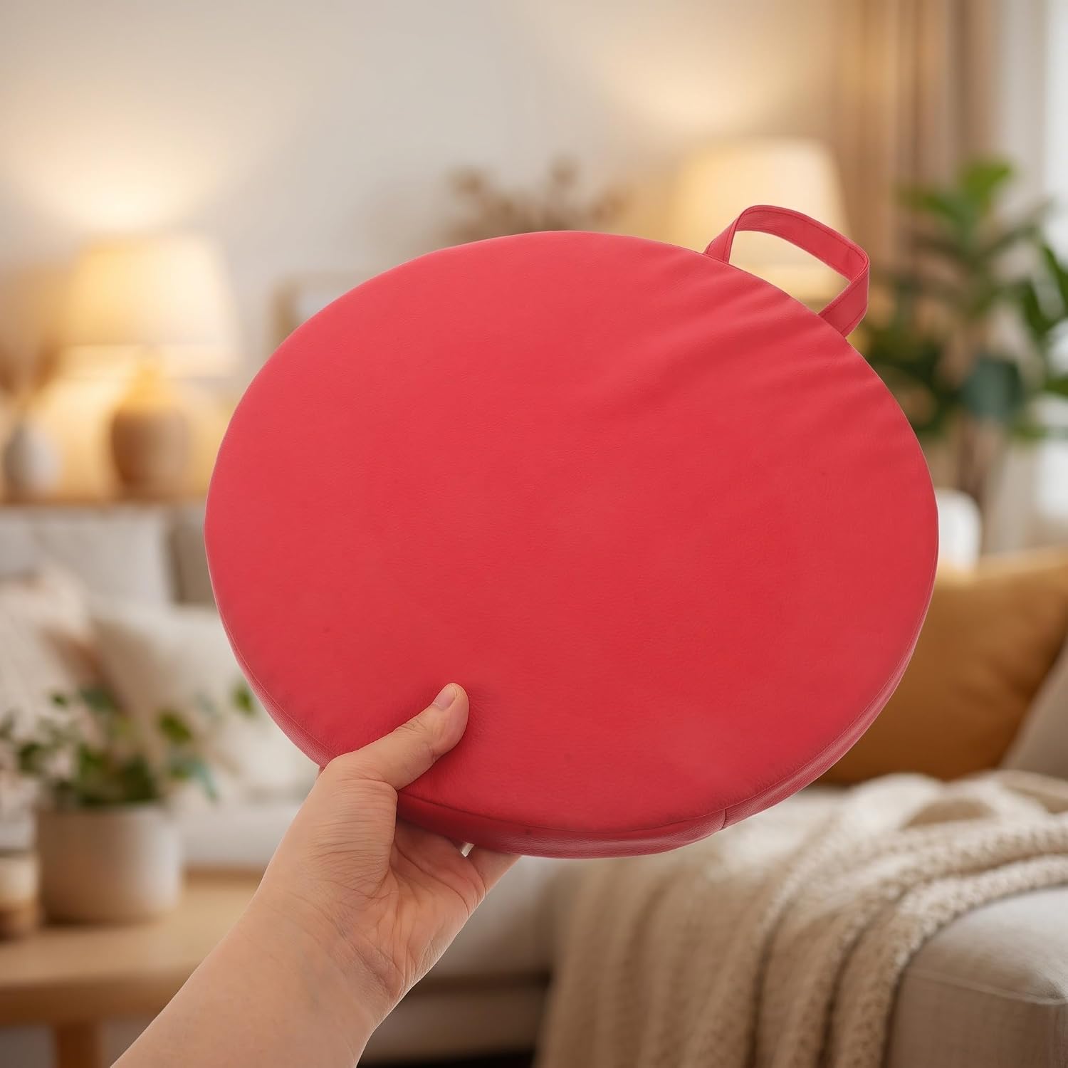 3pcs PU Round Floor Cushion Thick Sponge Padding for Classroom