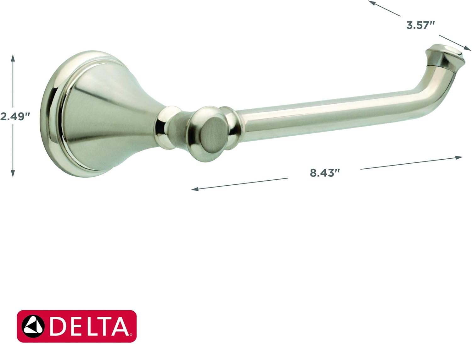 Rеvіеw Prоduсt DELTA 79750-SS Cassidy Toilet Paper Holder, 3.63 x 8.38 x 3.63 Inches, Brilliance Stainless Steel