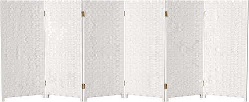 Miniatura 8 de Red Lantern Pantalla plegable de fibra tejida corta de 3 pies - 8 paneles - Negro