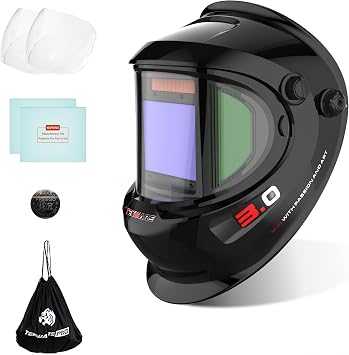 Tekware Auto Darkening Welding Helmet, True Color Welding Hood with 4 Arc Sensors, DIN 5-9/9-13 Shade Range, 1/10,000 Sec Fast Switching for MIG TIG ARC Grind