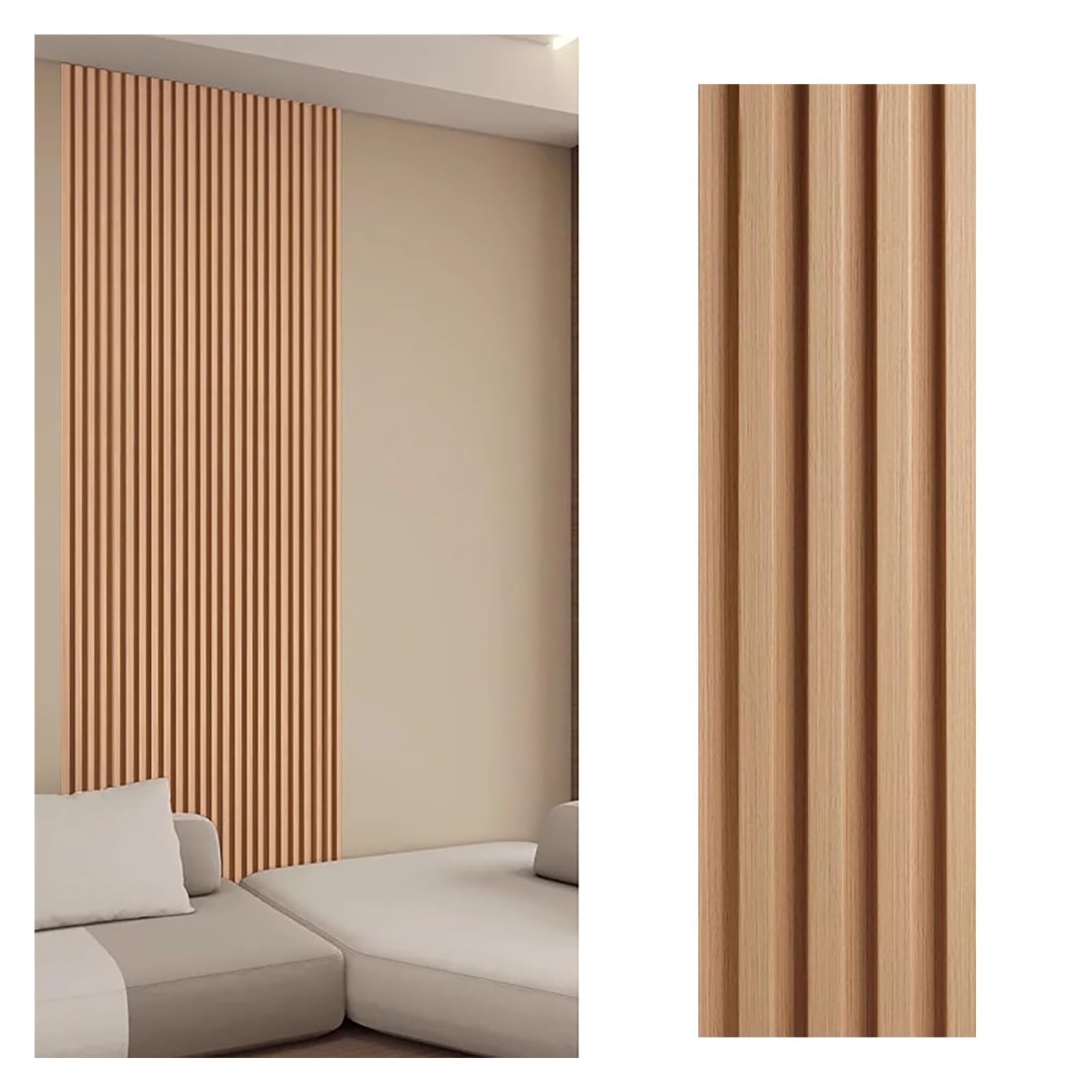 Panel de Pared de Listones de Madera de 3, 4, 5, 6, 7, 8 y 9 pies de Largo para salpicadero de Cocina, Dormitorio, Sala de Estar, apartamento, Pared de TV, decoración Moderna, Paneles de par