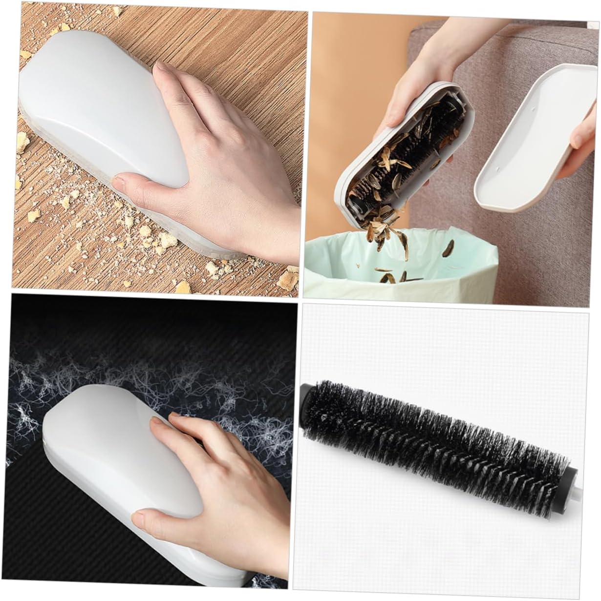 Alipis 4pcs Handheld Crumb Sweeper Brush Portable Rolling Design for Cleaning of Tables Sofas and Floors Multi-Purpose Crumb Collector for Debris and More