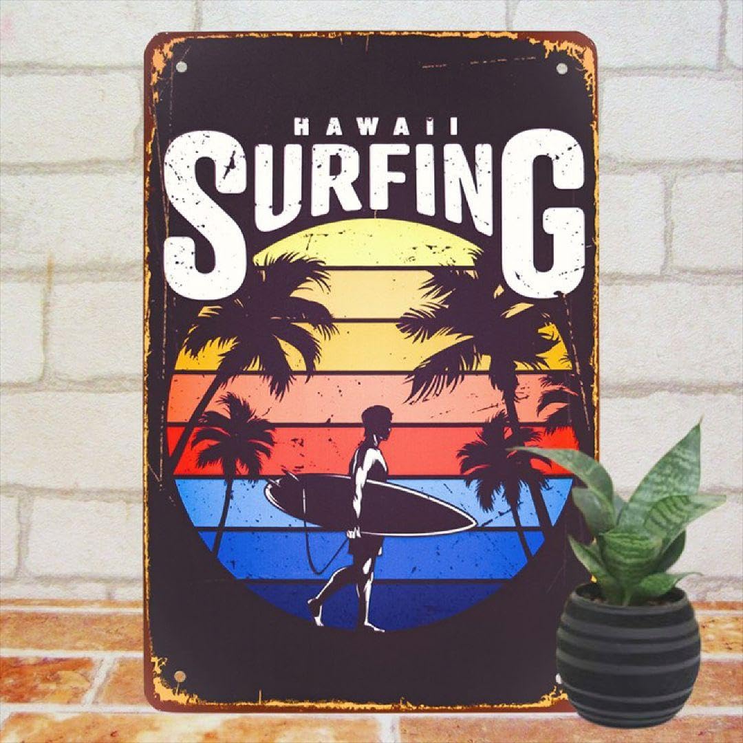 Amazon.co.jp: デザイン看板A4サーフィン 7海壁掛けアートパネル