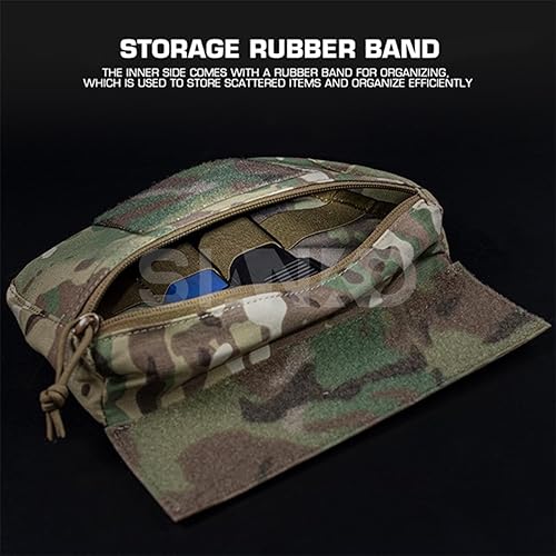 Miniatura 3 de Tactical FC Drop Storage Pouch Multifuncional Utilidad EDC Herramienta Admin Sundry Bolsa, Airsoft Caza CS Chaleco táctico Extensión Pecho Accesorio