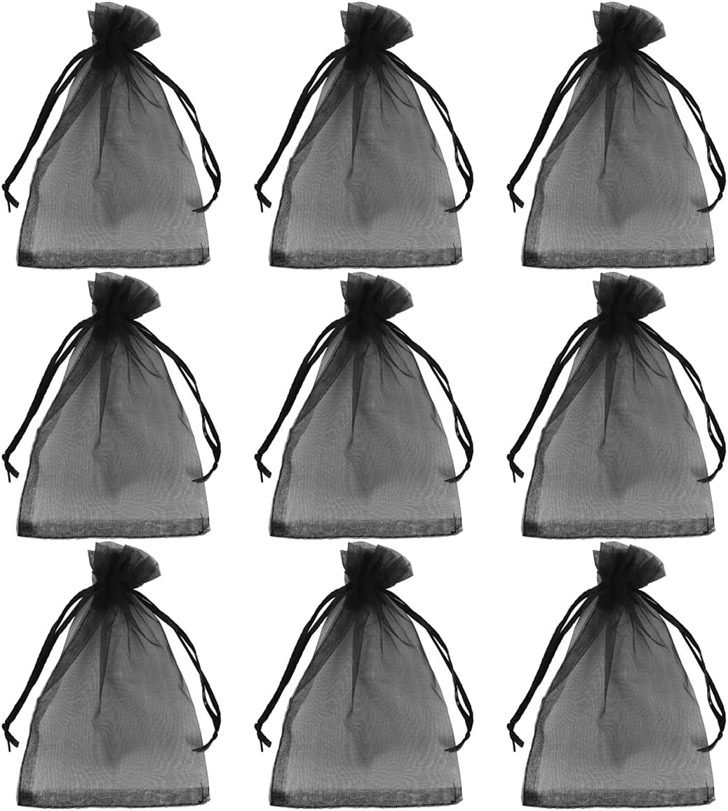 ECYC Ltd 50 Pcs Organza Fruit Protection Bags, Fruit Cover Netting Bag Garden Netting Barrier Bag with Drawstring Sheer Organza Bags for Fruit Trees, Mango, Grapes, Plant, Flower, 11.81 x 15.74 inch