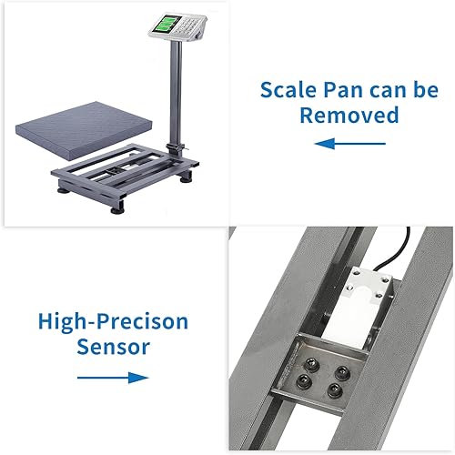 Miniatura 31 de TUFFIOM Báscula electrónica de plataforma de peso de 220 libras, básculas plegables de piso digital, pantalla LCD de alta definición de acero 220 lb