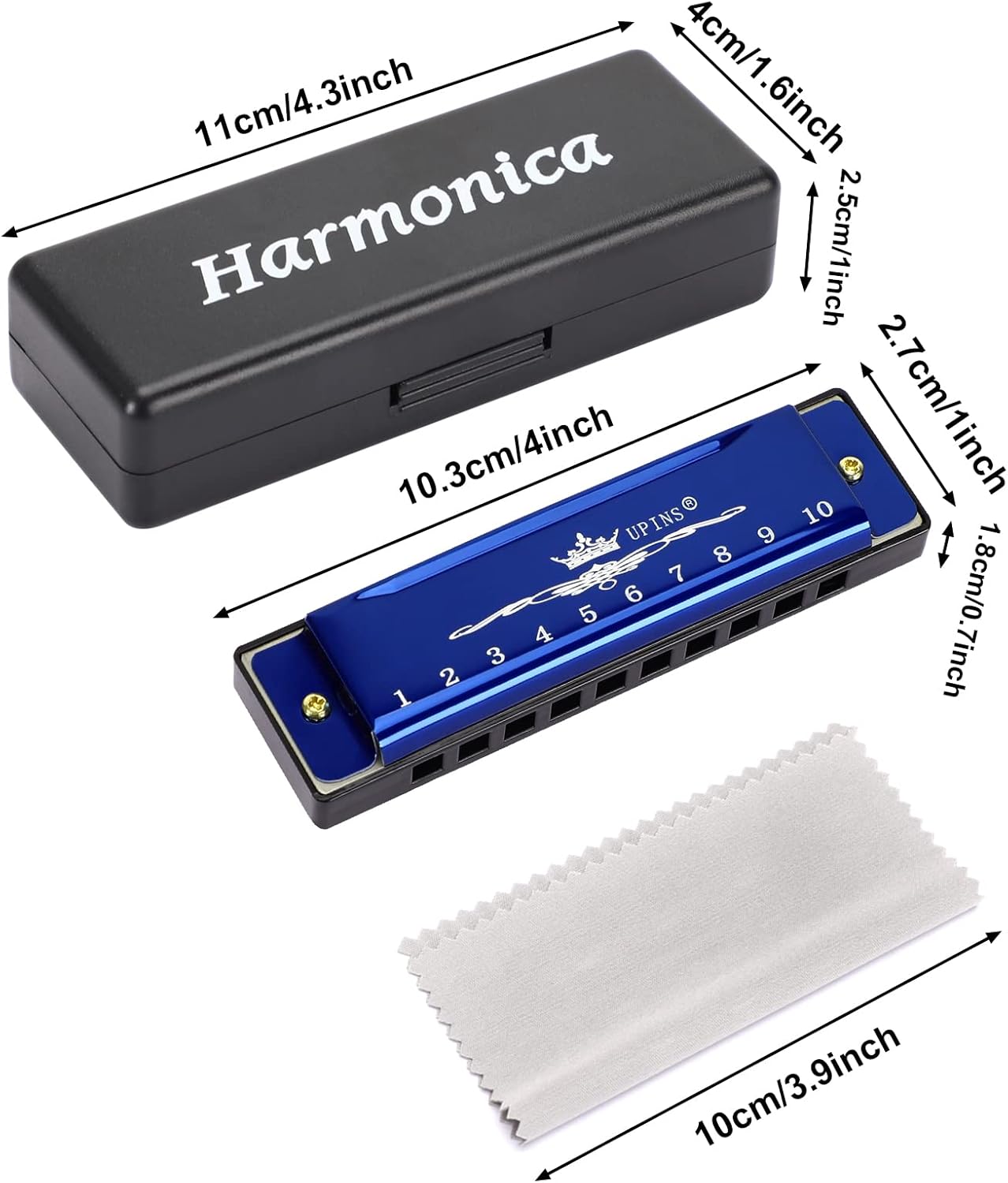 Harmonica En Métal Rouge 10 Cm Instrument De Musique Pour Enfant - Un Jeux Des Jouets