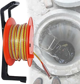 Well Water Depth Gauge, 10-500m Water Level Meter Well Water Level Indicator for Borehole, Well, Pipe Use, Accurate Liquid Level Measuring Tool 100m