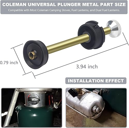 Miniatura 3 de Piezas de repuesto para linternas, pieza metálica universal de émbolo, kit de reparación de bomba de émbolo de 4 pulgadas de largo, 242J5201,