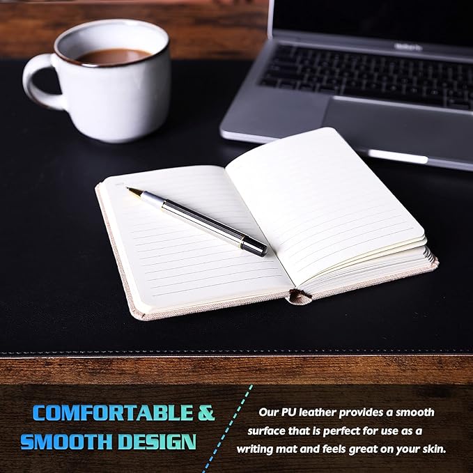 K KNODEL Desk Mat, Tapete de Escritorio Doble Cara, Protector PVC (Negro, 90x43 cm) miniatura 5