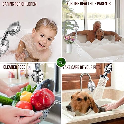 Miniatura 5 de Filtro de ducha de 32 etapas con vitamina C para agua dura, filtro de cabezal de ducha suavizante de agua con cartucho de filtro reemplazable de