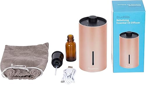 Miniatura 9 de BlueHills Difusor de aceite esencial sin agua inalámbrico para automóvil, aromaterapia, nebulizador, mini difusor compacto para aceites habitación