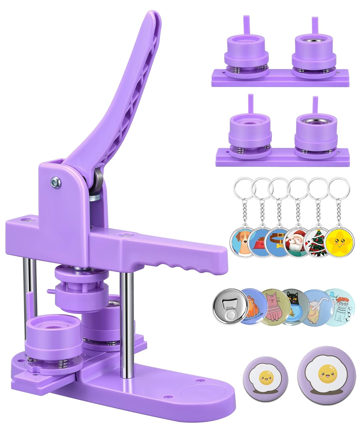Button Maker Machine Multiple Sizes, Pin Maker Machine 1.25+2.25 inch