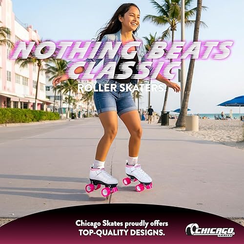 Miniatura 5 de Chicago Skates Bullet Speed Quad Roller Skates – Durable, Top Performance Indoor/Outdoor Youth Skate Shoes for Women & Men Beginner 62mm Urethane