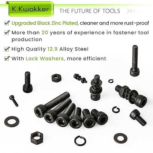 Miniatura 40 de Kit de tornillos y tuercas de cabeza hexagonal de 24 tamaños M2 M3 M4 M5, 0.315 in a 0.984 in, kit surtido de tuercas y pernos de acero inoxidable