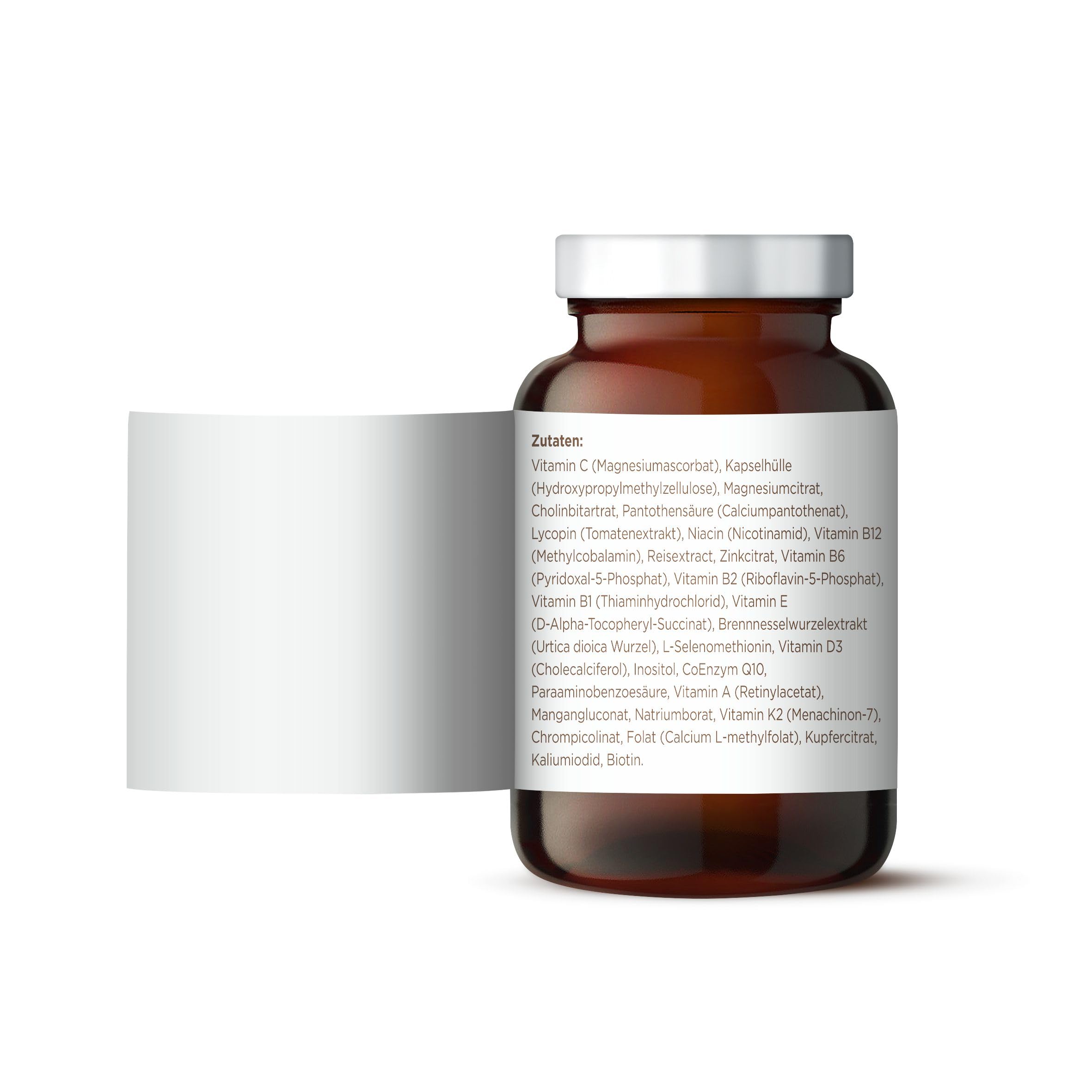 BioCare Male Multinutrient, 60 Kapseln | Für Männergesundheit, Vitamin B, Zink und Vitamin C, Energie, Testosteronspiegel, Herz-Kreislauf-Gesundheit, Fruchtbarkeit