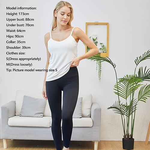 Miniatura 6 de Xtinmee Camiseta térmica sin mangas para mujer, camisola de poliéster con forro polar térmico